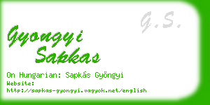 gyongyi sapkas business card