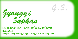 gyongyi sapkas business card